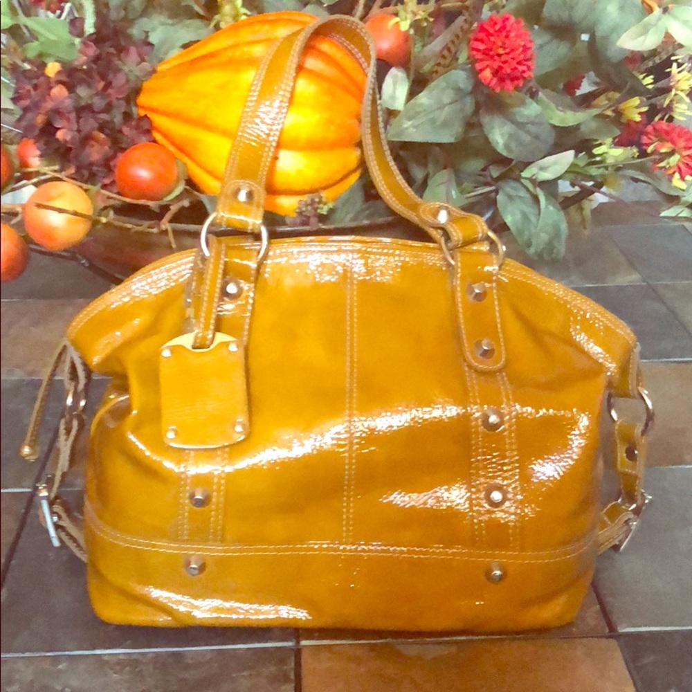 NWOT Cognac Via Repubblica Italian Leather Bag